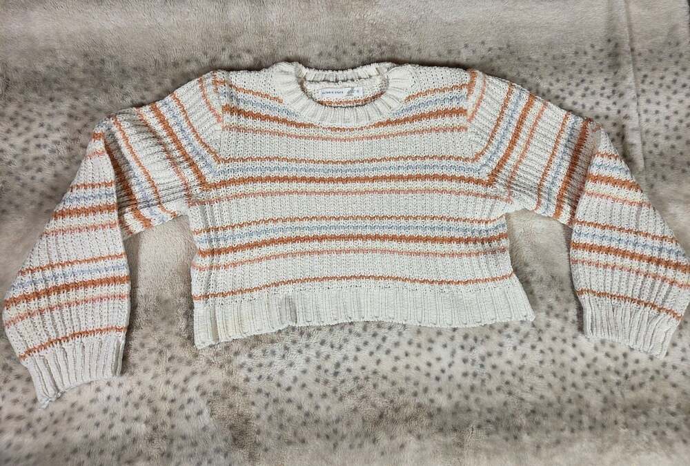 Altar'd State Striped Cropped Knit Sweater, Size S - Picture 2 of 7